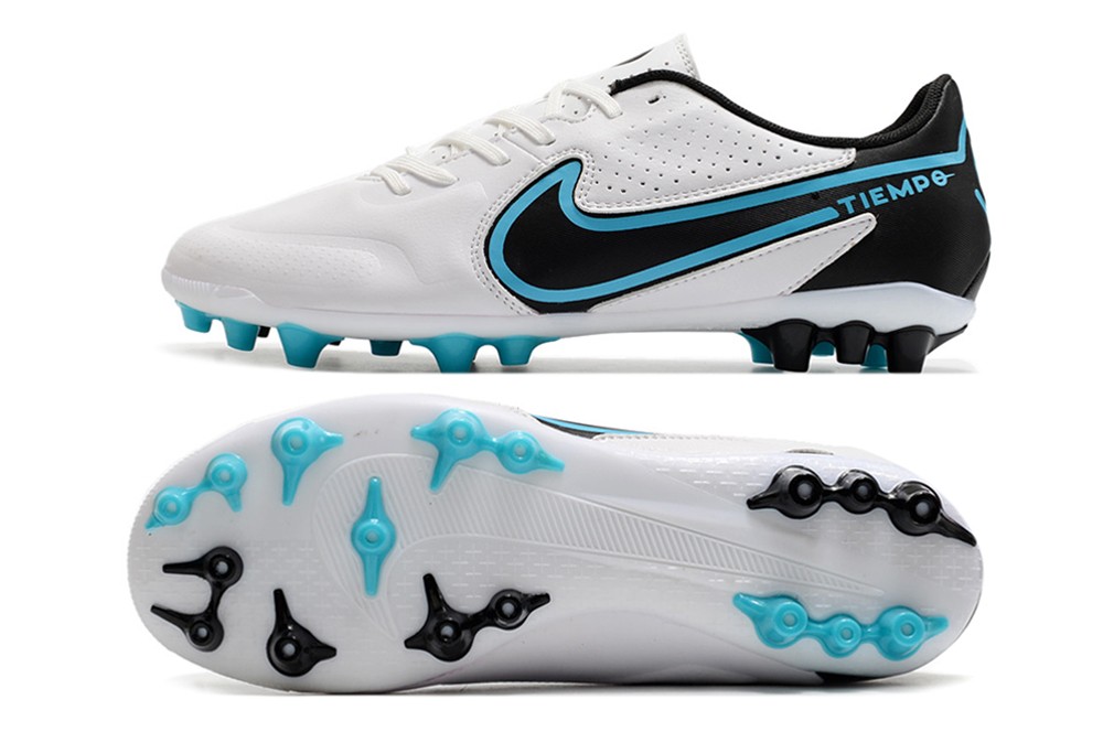 Nike Tiempo Legend 9 Academy AG Blast Soccer Cleats - White/Black/Baltic  Blue/Pink Blast